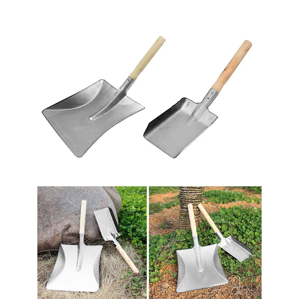 Stainless Steel Chimney Shovel With Wood Handle Fireplace Shovel  Scoop For Cleaning Ash Outdoor BBQ Fireplace Cleaning Tool