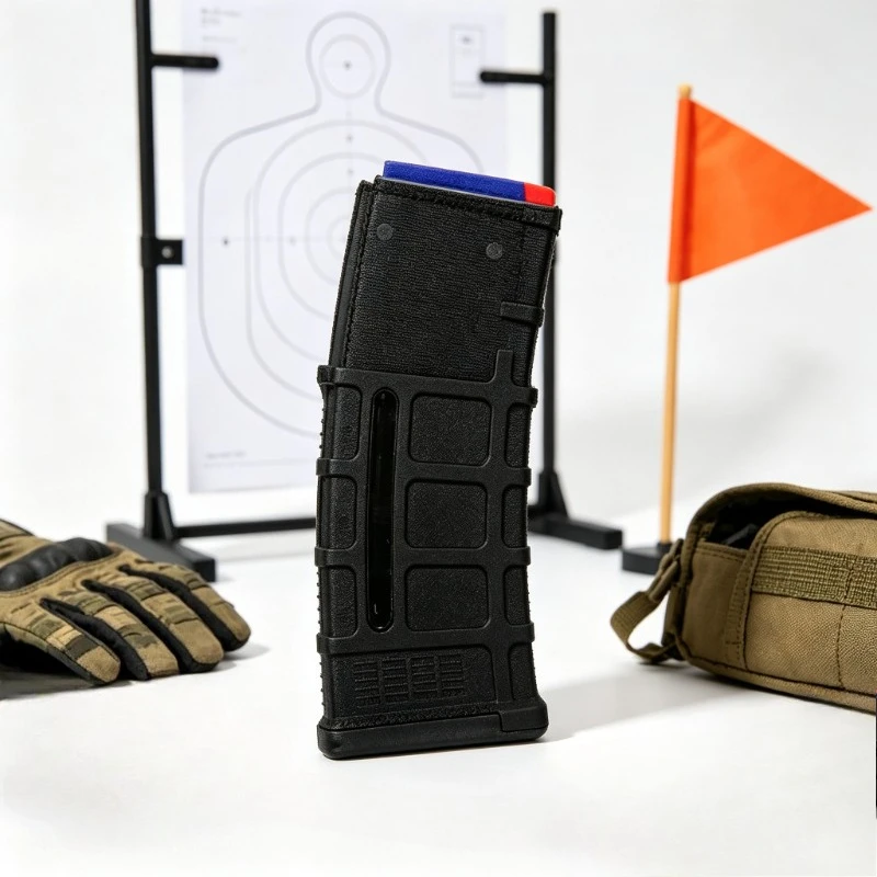 1. Visible Window Nylon Feed Clip, M4 AR Gel Blaster Model Accessory Windowed Magazine Replacement Part