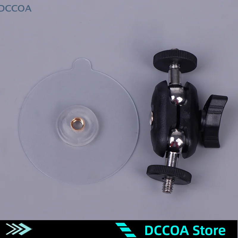 Stainless Steel No-Drill Adhesive Mount, M6 Screw Base With 1/4" Interface For Mobile Surveillance Camera Bracket Easy Install