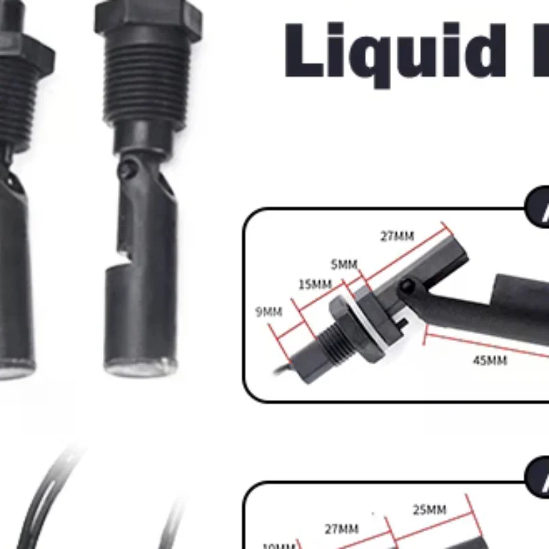 1Pc 12V-110V Water Level Switch Liquid Level Sensor PP Plastic Ball Float Switch Water Level Switch