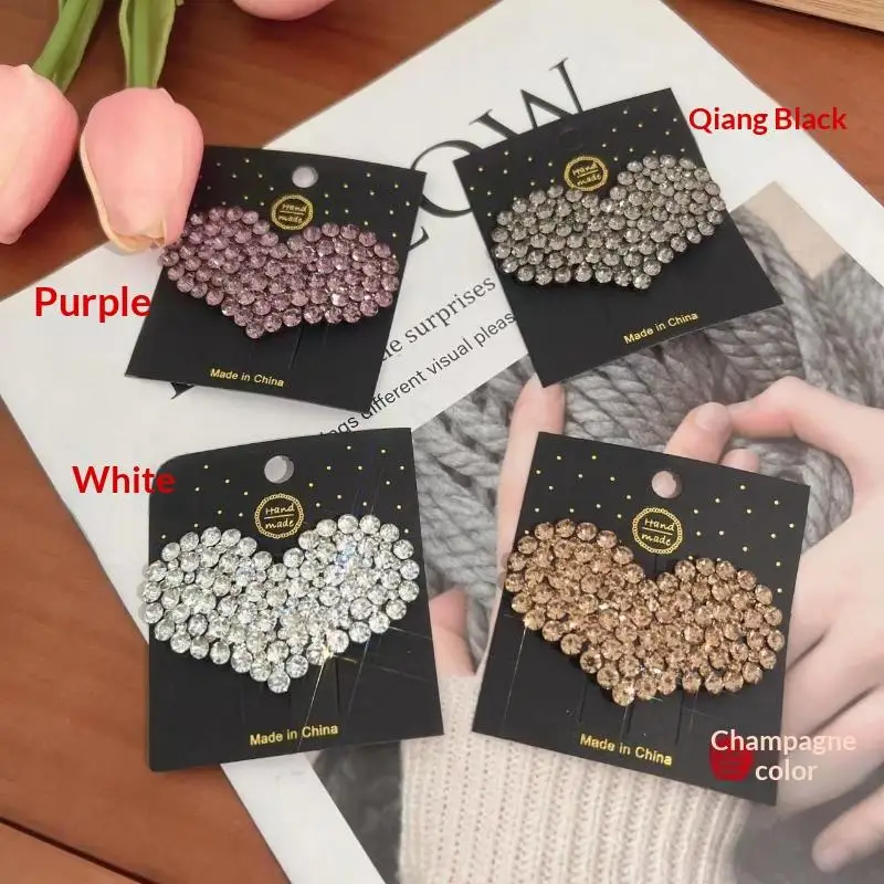 1 Stück Neue, bezaubernde Prinzessinnen-Haarspangen mit doppeltem Herz für Mädchen, Kinder-Haarschmuck, Haarklammern, BB-Haarspangen, Haaraccessoires – Detail 11