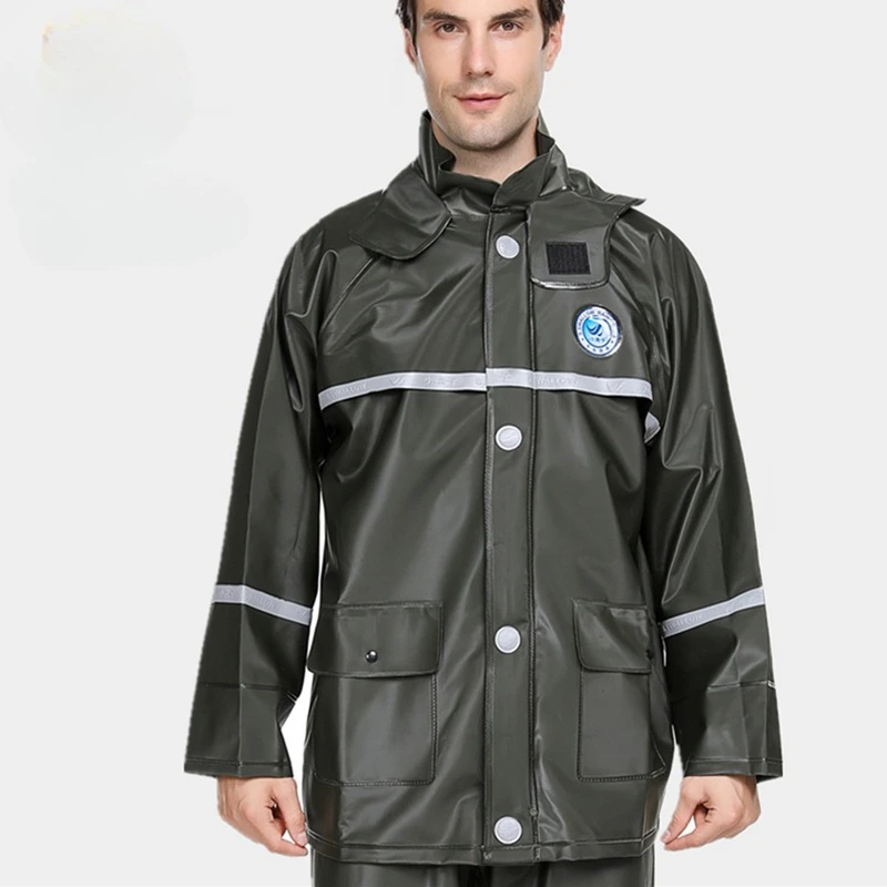 Raincoat and Rain Pants Set  Food Delivery By Bike Ride Separate Prevent Heavy Rainstorms Full-body Waterproof Raincoat