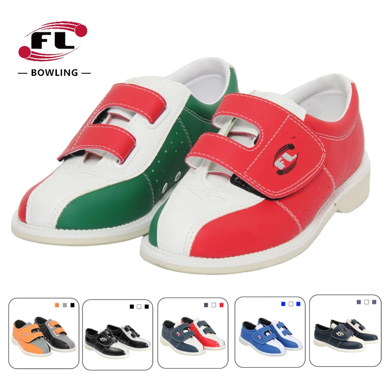 Big Size 31-48 Unisex Bowling Shoes with Skidproof Sole Men Women Hook Loop Cushioning Indoor Shoes for Bowling Sports Trainers