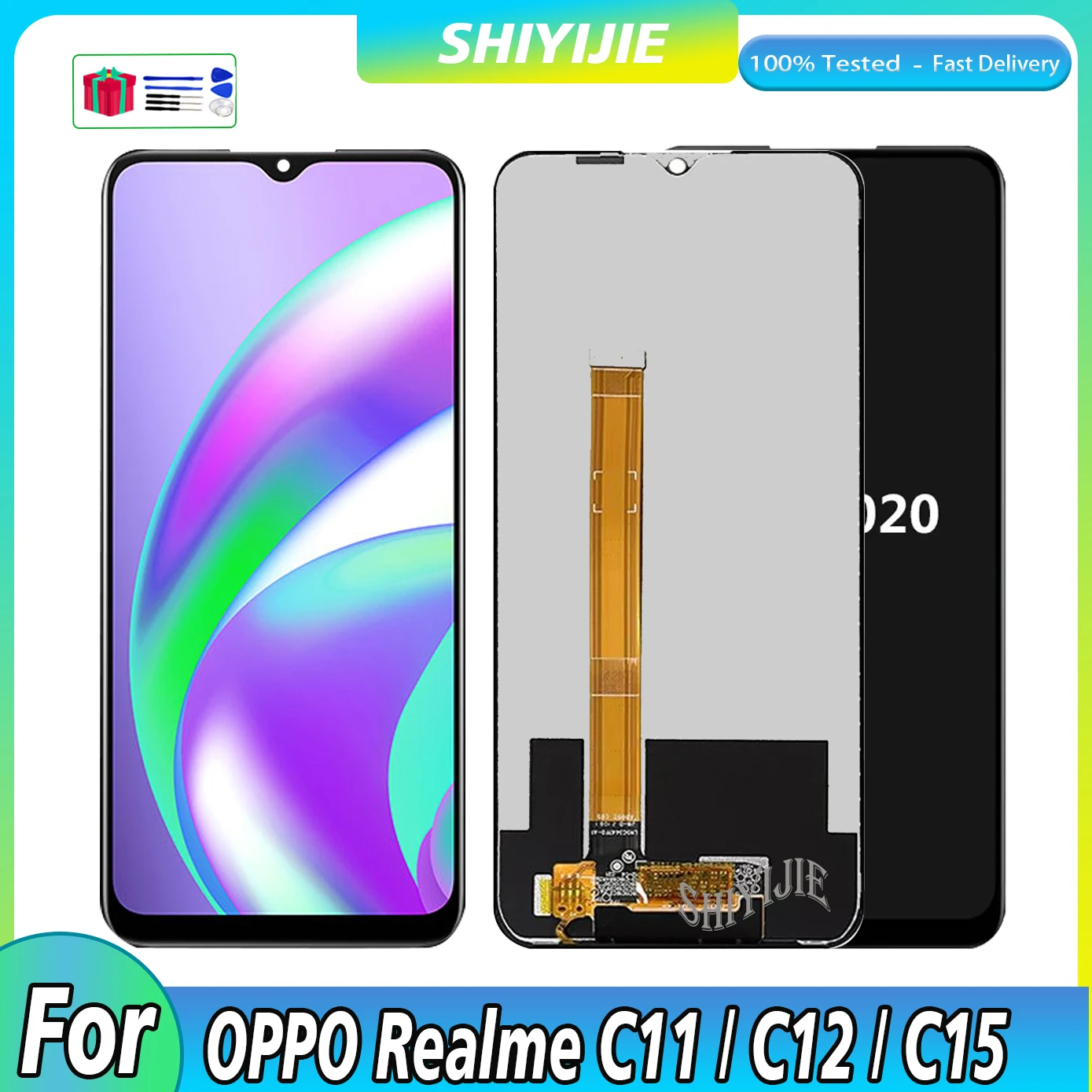 

ЖК-дисплей для OPPO Realme C11 C15 RMX2185 RMX2180, дисплей с сенсорным экраном 10 для Oppo Realme C12, замена дисплея в сборе