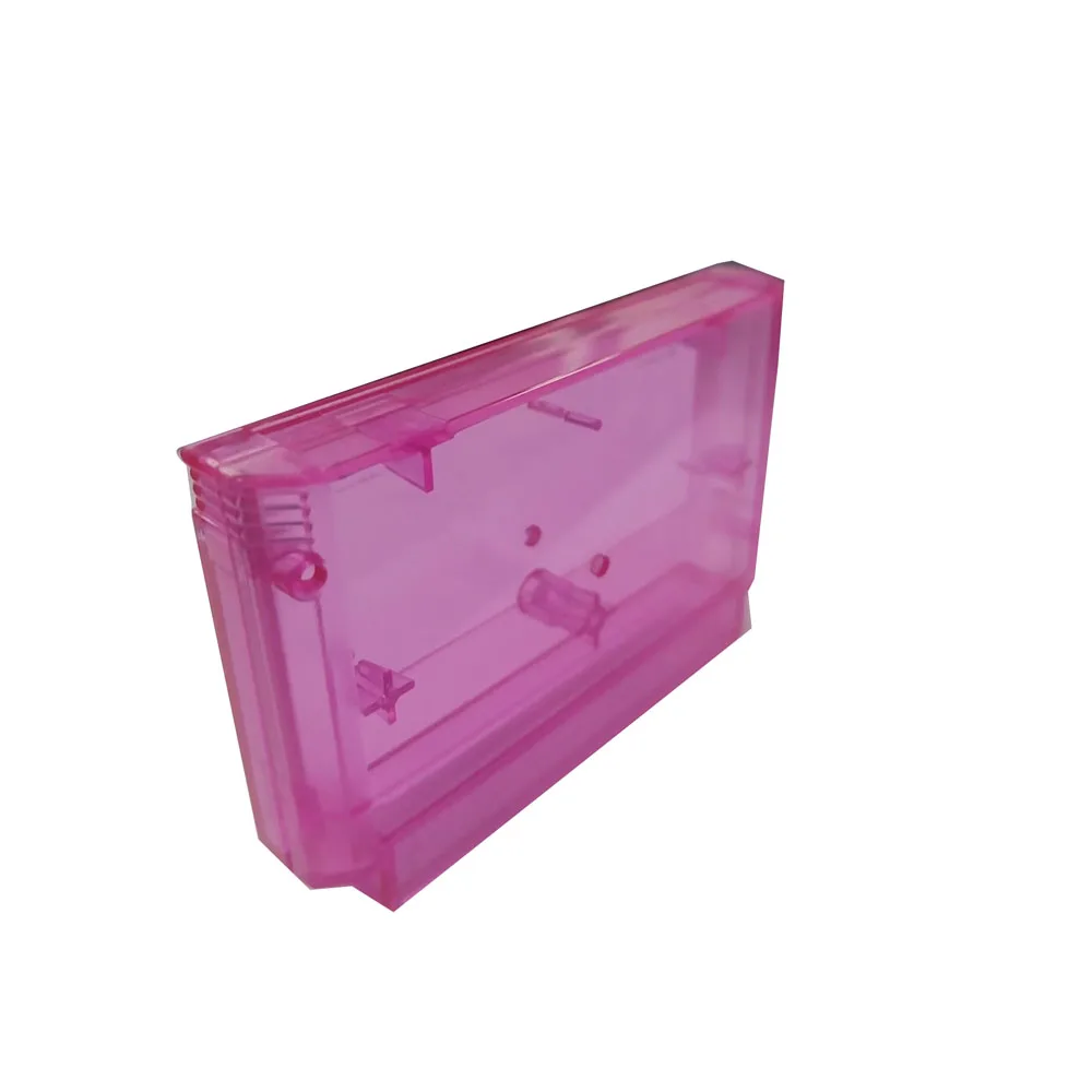 Cartucho de juego piezas versión japonesa, carcasa de plástico de repuesto para tarjeta de juego de 8 bits konami para FC, color rojo transparente, 10 Uds.