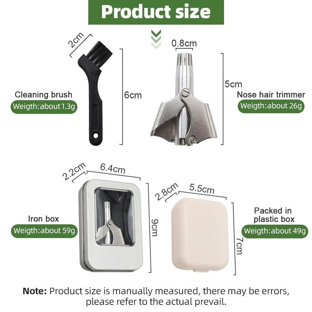 Mini rifinitore per orecchie da naso impermeabile per uomo parrucchiere rasoio per rasoio da naso portatile lavabile manuale in acciaio inossidabile