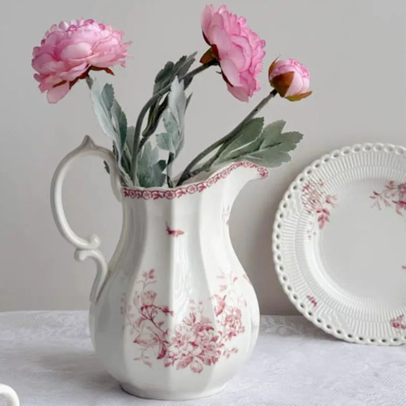 

Nordic Blue and White Porcelain Shape Vase Ornaments Entrance Dining Table Flower Arrangement Container Wedding Vases Decoration