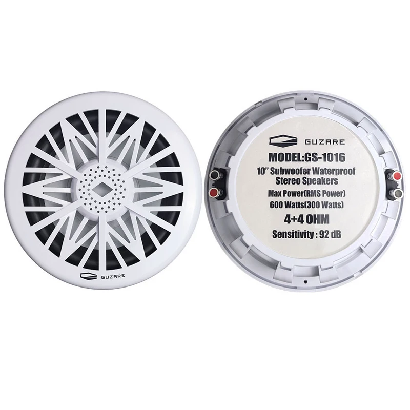 10'' Waterproof Low Bass Subwoofer for Boats and Yachts Marine Supplies with High Audio Performance