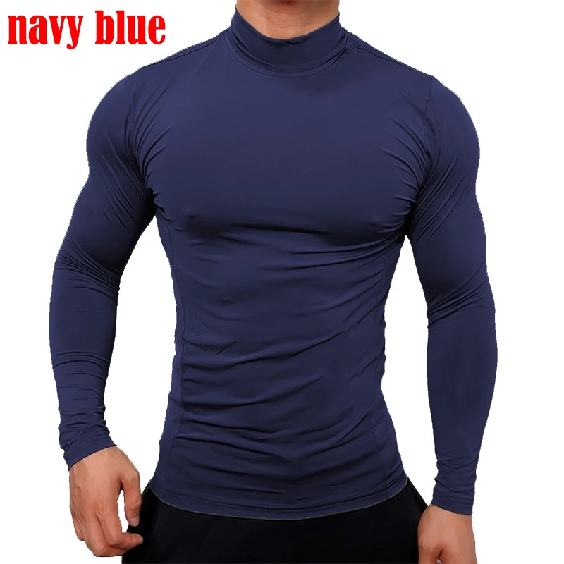 Fitness T-shirt Men Long Sleeve Training Shirts Running Compression Skinny Tops Sweaters For Men