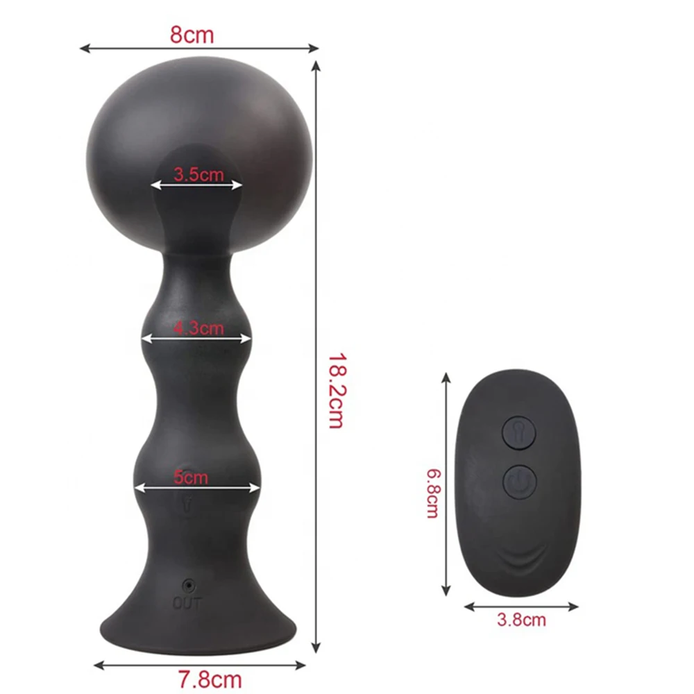 Anal Vibrator Inflatable Butt Plug Remote Control Prostate Massager With Automatic Inflation And 10 Vibrating Mode Anal Sex Toys