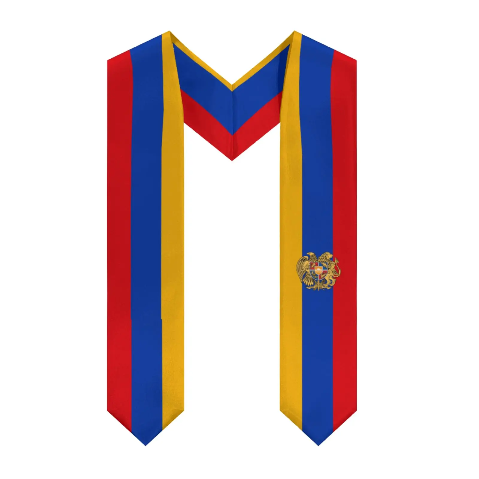 2025 Bandera de Armenia con cuello en V Estola de graduación Chal Sash Honor para estudiar a bordo estudiantes internacionales