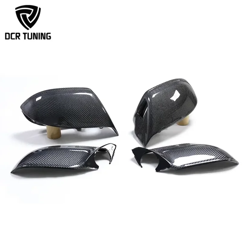 For Audi Carbon Fiber Side Mirror Cover Shell Set 4PCS  A7 S7 2011-2017 With Lane Blind Spot Assist