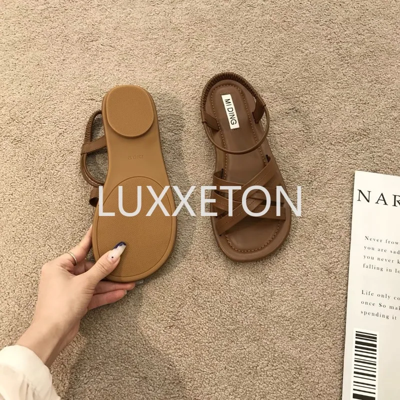 Women Sandals Summer New Fashionable Comfortable Soft Sole Wear Resistant Women Casual Breathable Roman Beach Sandals