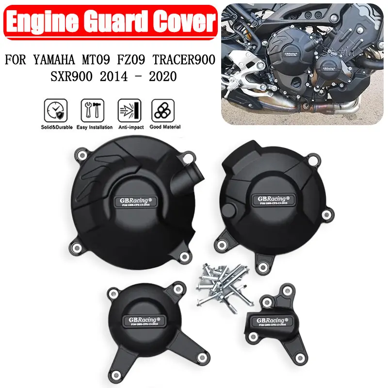 MT-09 Motorcycle Engine Protection Cover GBRacing Alternator Cluth Guard For YAMAHA MT09 FZ09 Tracer 900 SXR900 2014-2020