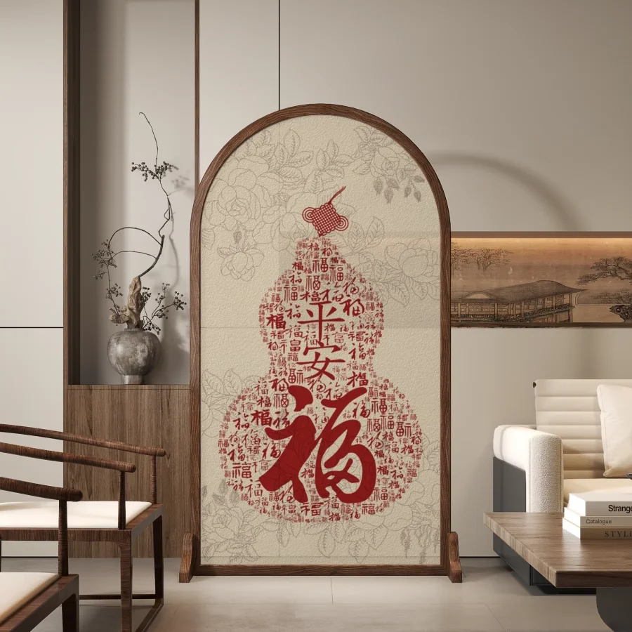 

Living room partition entrance door removable small screen entry door blocking Chinese solid wood bedroom blocking bed office bl