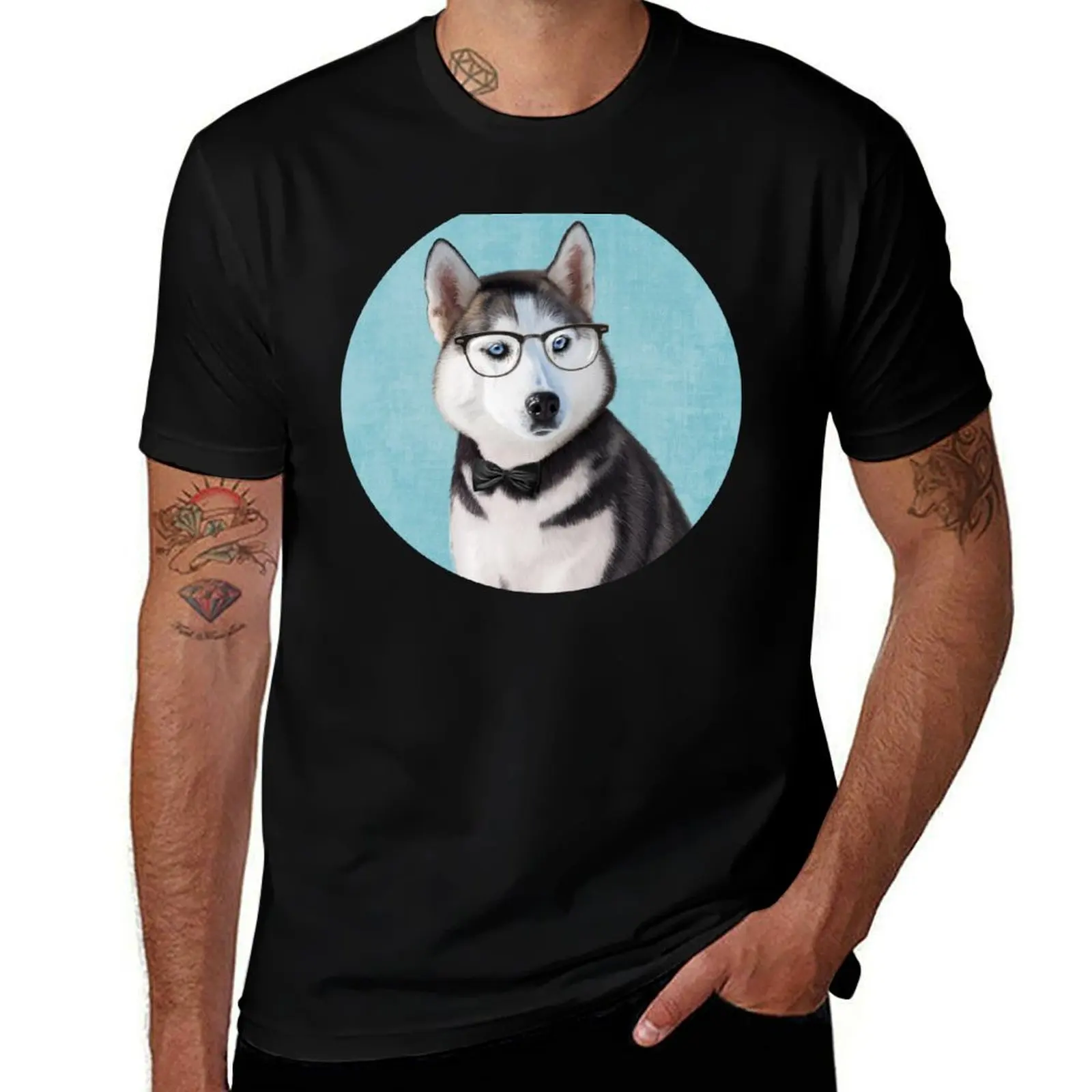 

Mr Siberian Husky T-Shirt t shirt man cotton anime tshirt cotton t shirt pack T-Shirt