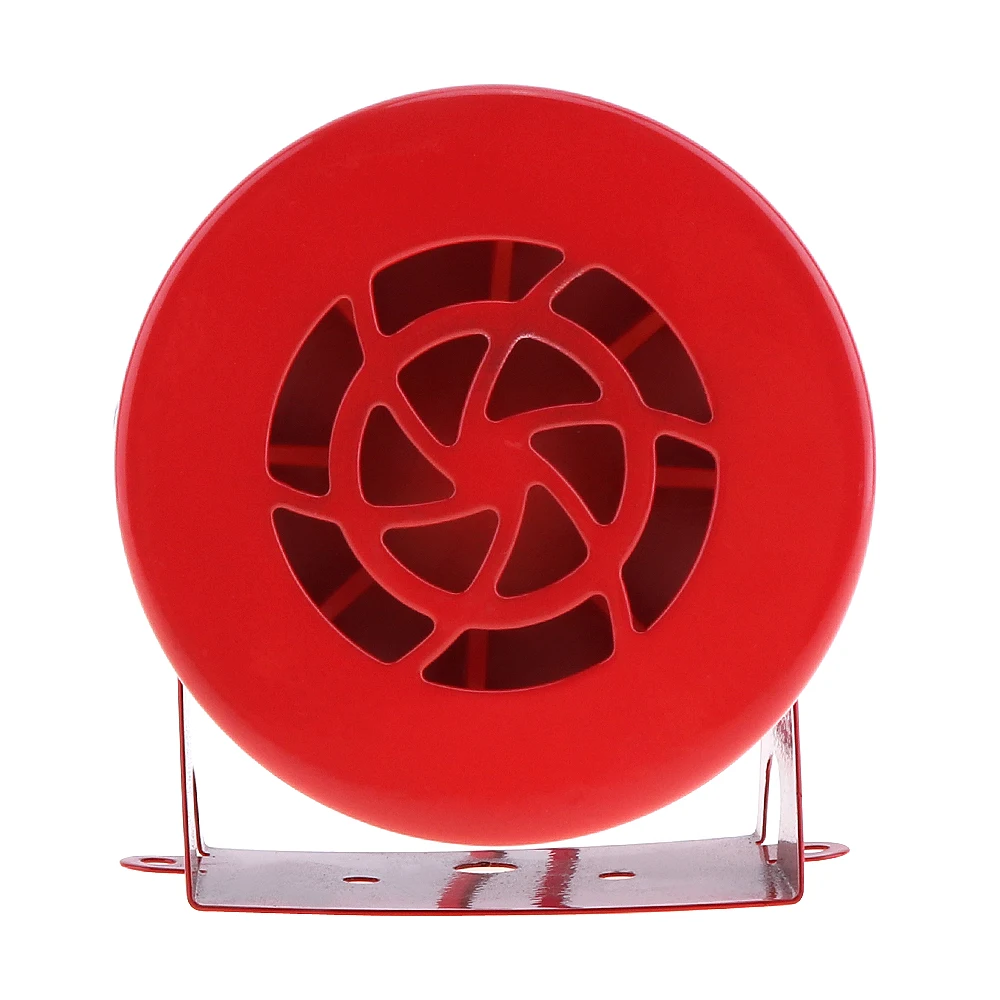 Universal 12V Red Motor Driven Alarm Automotive Air Raid Siren Horn for Motorcycle / Car /Truck, Metal Horn Alarm Siren Speaker