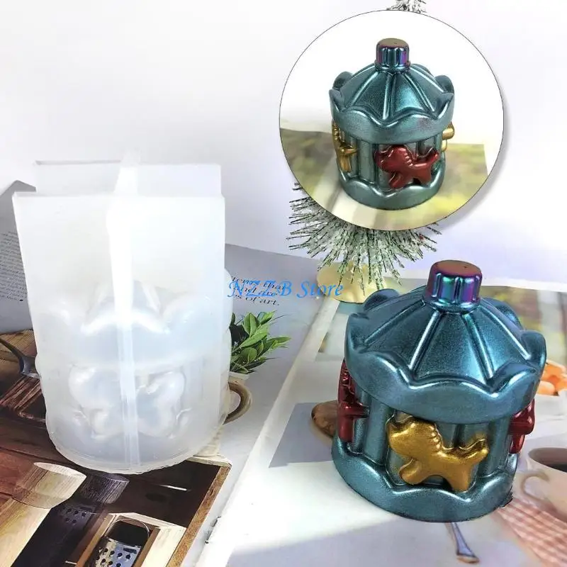 

T21F -карусель в форме силиконовой формы эпоксидной смолы формы свеча для изготовления ремесел