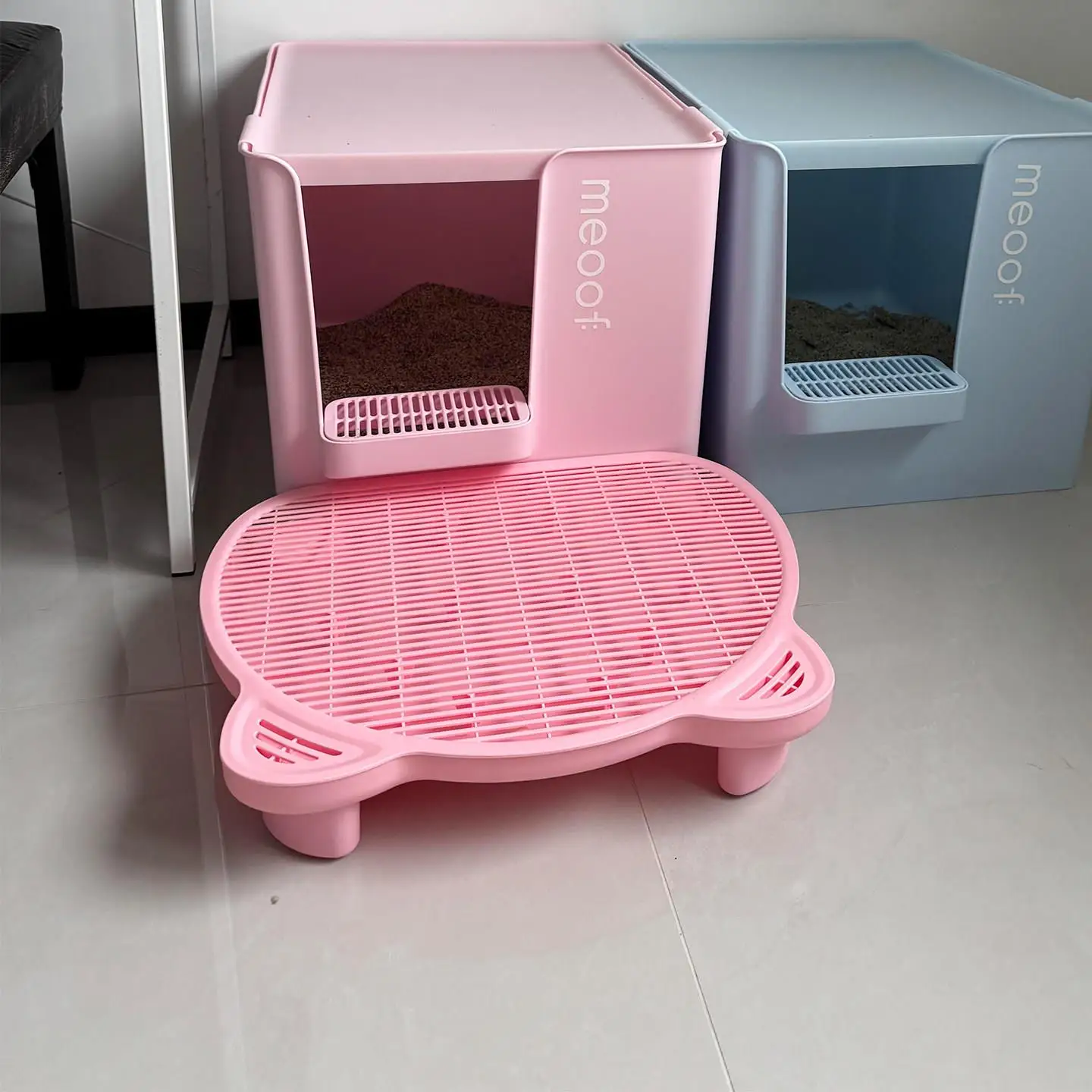 

Double Layer High Foot Litter Mat Anti-Skid Large Size Dopaamine Control Sand Pad Litter Tray Splash Proof Scratching...
