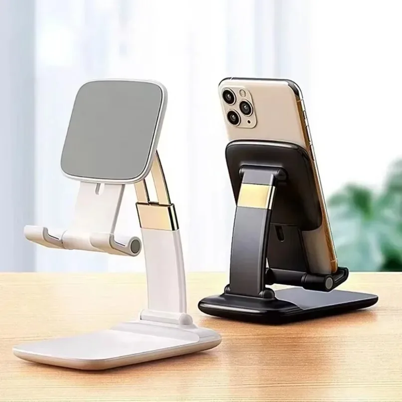 Adjustable Height Angle Phone Stand Desktop Foldable Holder For iPhone Samsung Aluminum Metal Tablet Dock Cradle Office Home Gym