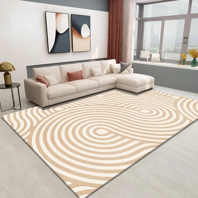 Simple Striped Carpet for Living Room, Bedroom, Study Carpets, Sofa, Coffee Table, Decorate Rug, Balcony, Dirt Resistant,