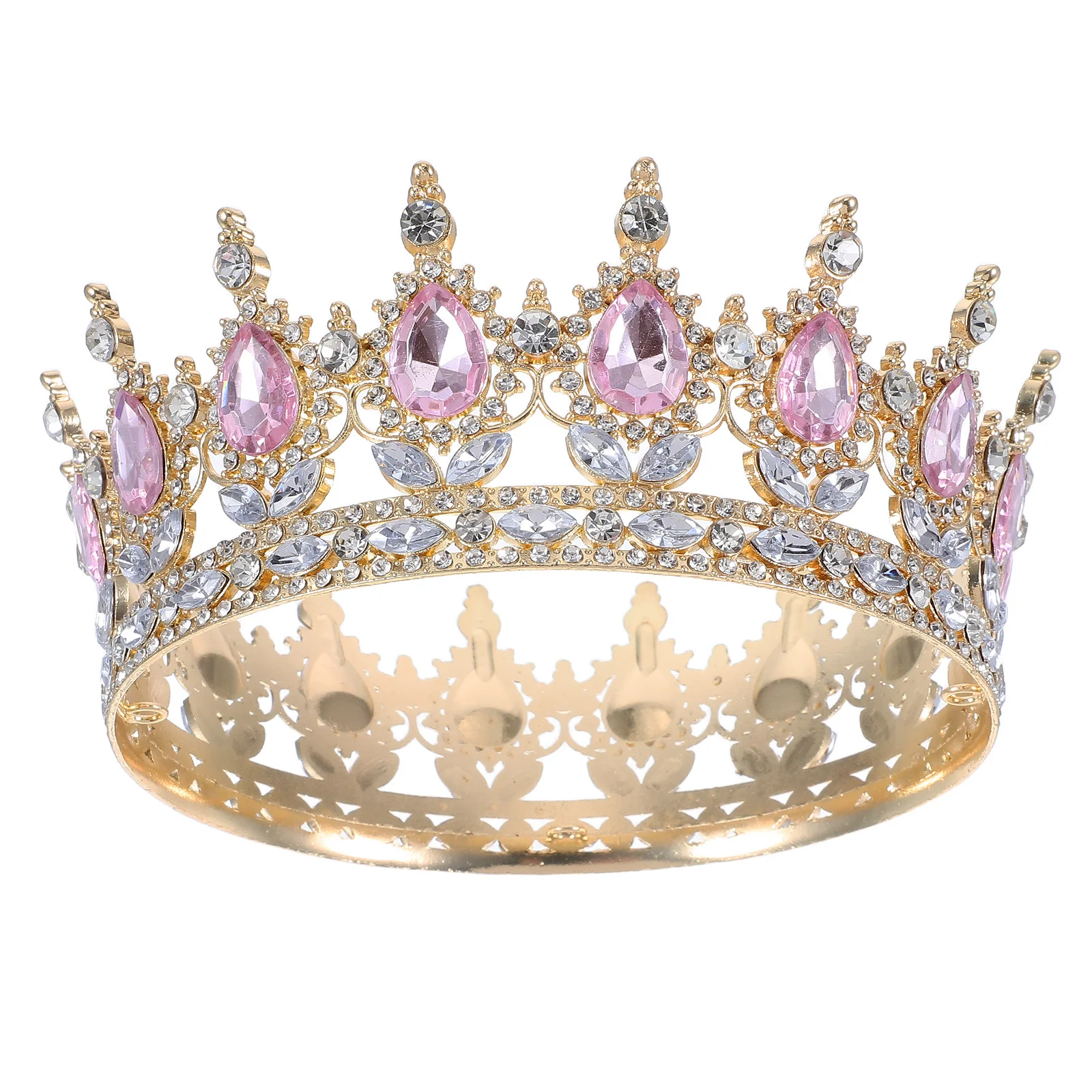 Rhinestone Tiara Delicate Bridal Crown Wedding Hair Accessories Vintage Women Party Decor Women Crown Wedding Hair Decor