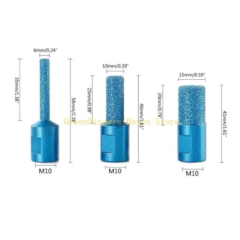 F68D Grinder Rotary File Carving Tools Grinding Head 6/10/15mm Diameter