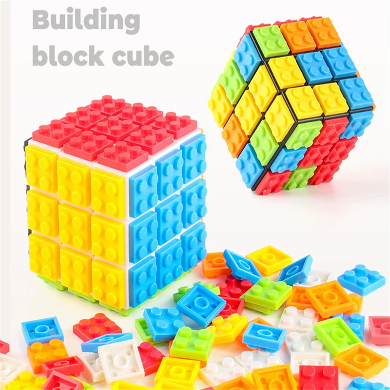 Fidget toys antiestres Building Blocks Puzzle Cube Detachable Professional Magic Cube 3x3 Educational Toys Gifts Diy Cubo Magico