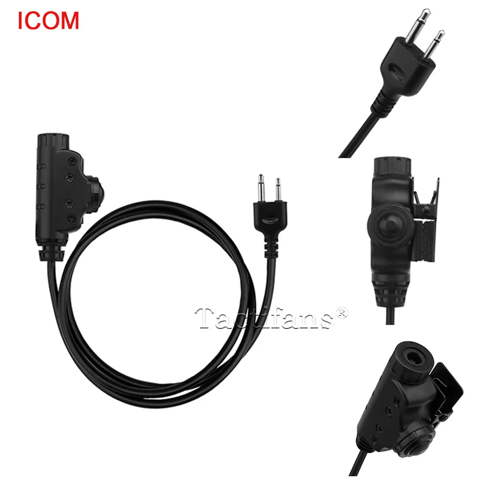 Adattatore per auricolare tattico PTT U94 V2 per Icom / Kenwood / Midland / Motorola Talkabout/auricolare per cellulare spina U174