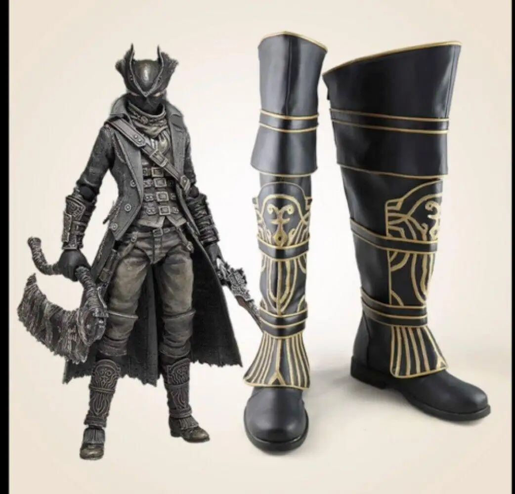 Anime Cosplay Shoes Bloodborne The Hunter Boots Halloween Party Costume Accessories Custom Made