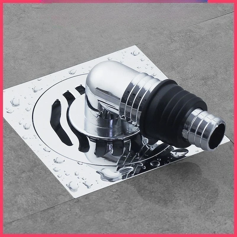 304 Stainless Steel Floor Drain Adapter Anti Overflow Odor Proof Connector for Laundry Washing Machine