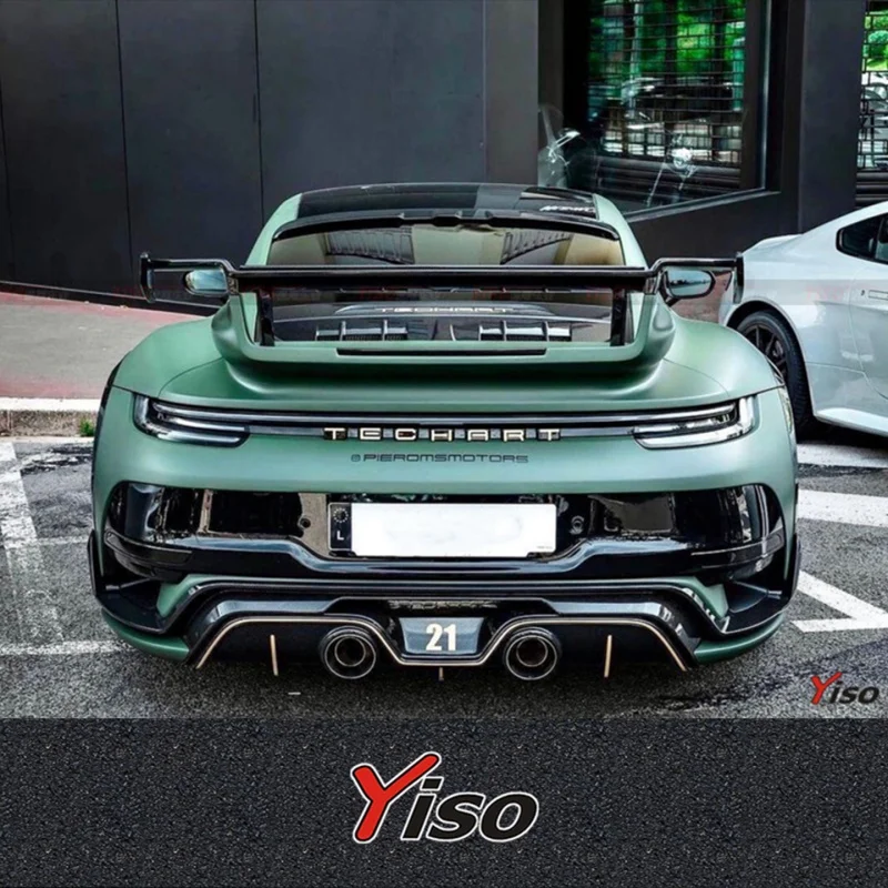Suitable for 992 modified TechArt kit 911 TechArt front bumper hood carbon fiber rear wing