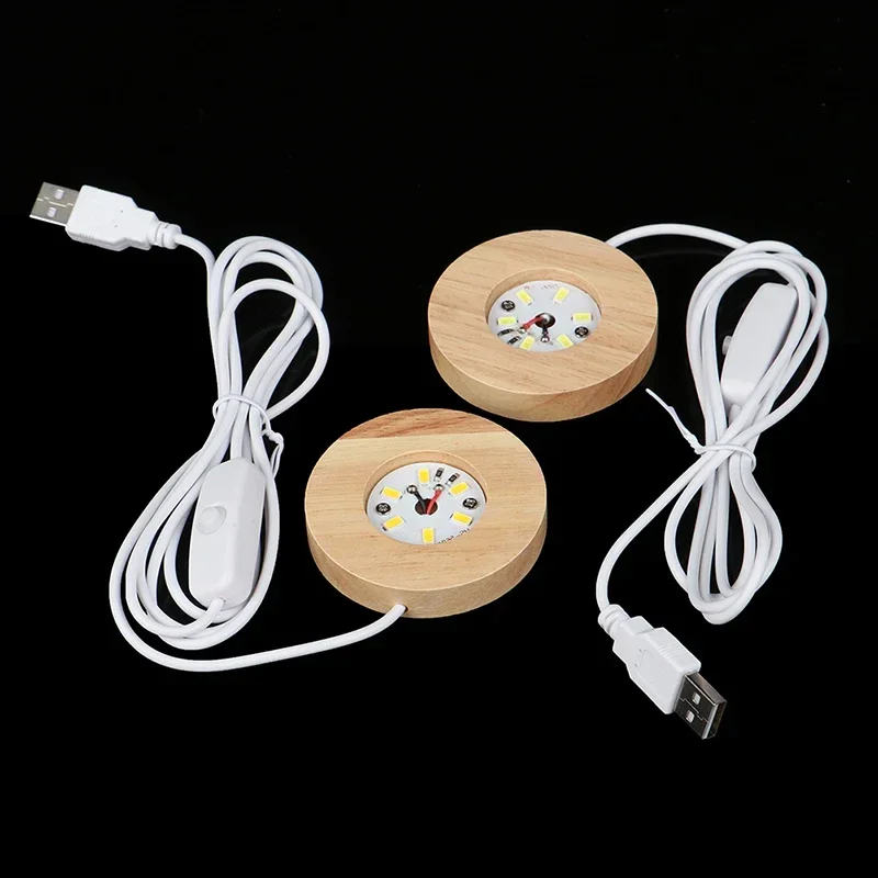 الخشب سطح المكتب أضواء الزخرفية قاعدة ضوء الليل خشبية LED USB RGB عرض مصباح عرض موقف مصابيح حامل حلية فنية