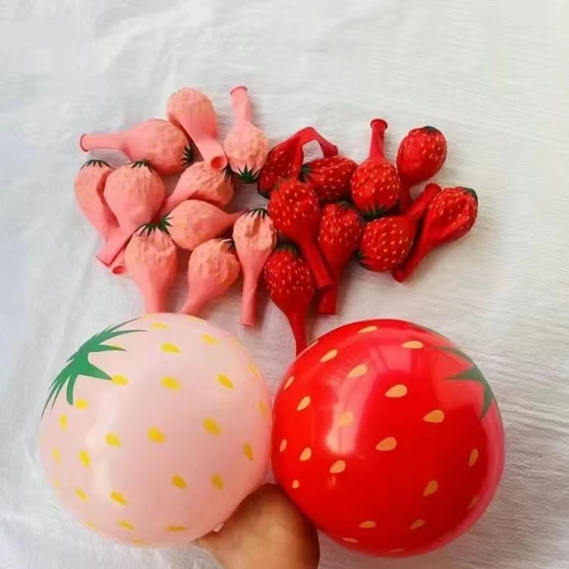 20/50szt Truskawkowe balony Arbuz Owoce Urodziny Balon Letnia Hawajska Dekoracja Impreza Dzieci Dziewczyna Urodziny Globos — zdjęcie 4