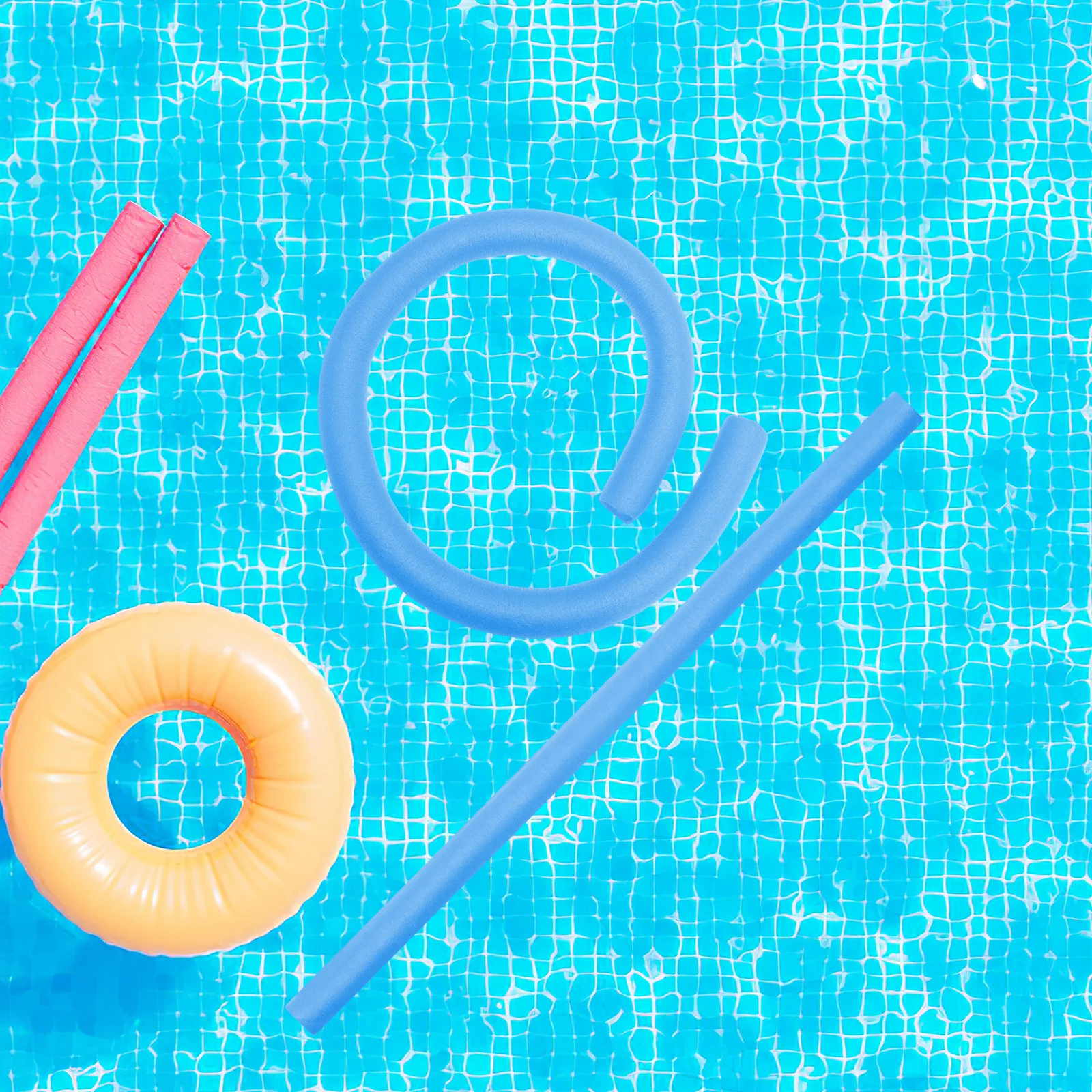 Swimming Pool Noodles Foam Floating Tool for Adults Kids Lightweight Portable Practical Multi-Purpose Swimming Accessories