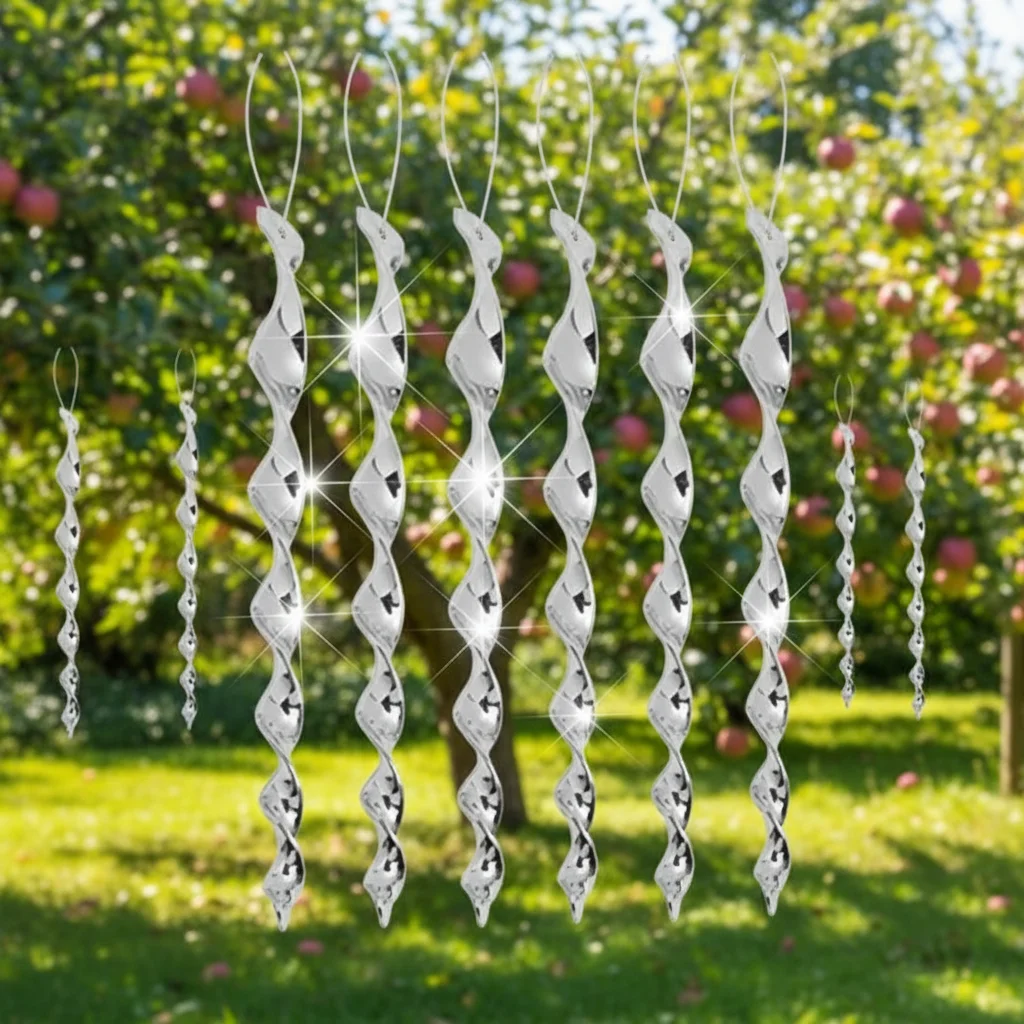 Bird Repeller Rods Reflective Wind Spiral Deterrent Control Garden Ornaments Decorative Tools 2 Pcs 5 Pcs