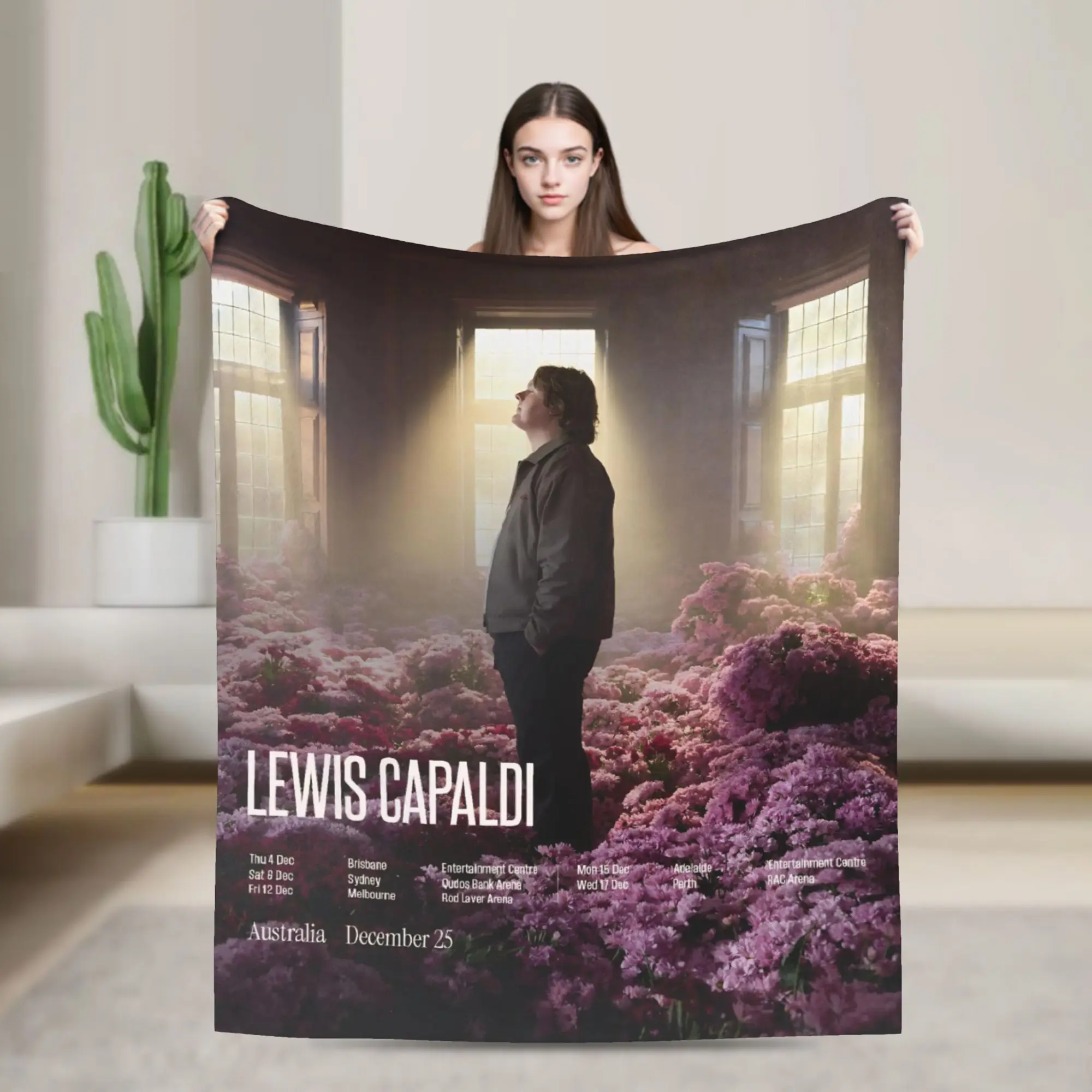 Lewis Capaldi Tour 2026 Blanket Multiple Sizes Cozy and Lightweight  Throw Blankets for Sofa Couch and Bed