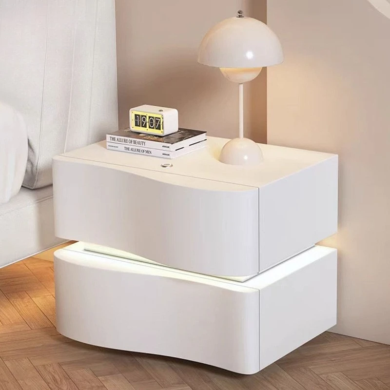 

Bedside table, bedroom cream wind creative home new modern simple bedside storage cabinet white