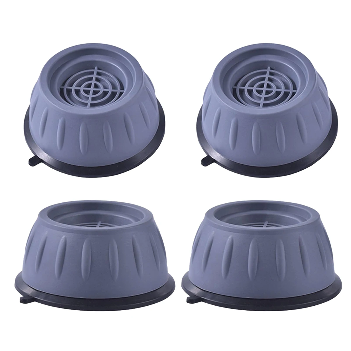 Gray 4-Pack Washing Machine Shock-Absorbing And Anti Slip Pads Increased Moisture-Proof Refrigerator Roller Base