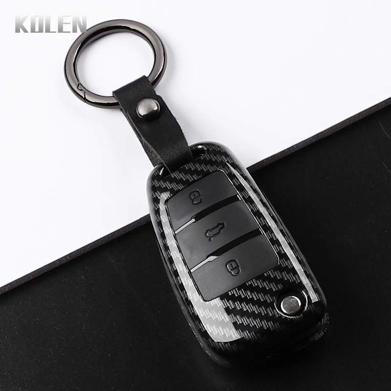 ABS Carbon Faser Auto Schlüssel Fall Abdeckung Für Audi A1 A3 A4 8P 8L 8V A5 B6 B7 a6 A7 C5 C6 Q3 Q5 Q7 4F S3 S4 S6 RS3 TT Geschützte Shell