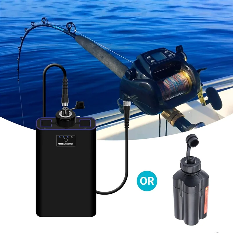 A74E-Electric Reel Battery Power Cable For Daiwa Tanacom Seaborg Leobritz Beastmaster Shimano-Fishing Equipment Rust-Proof Cord