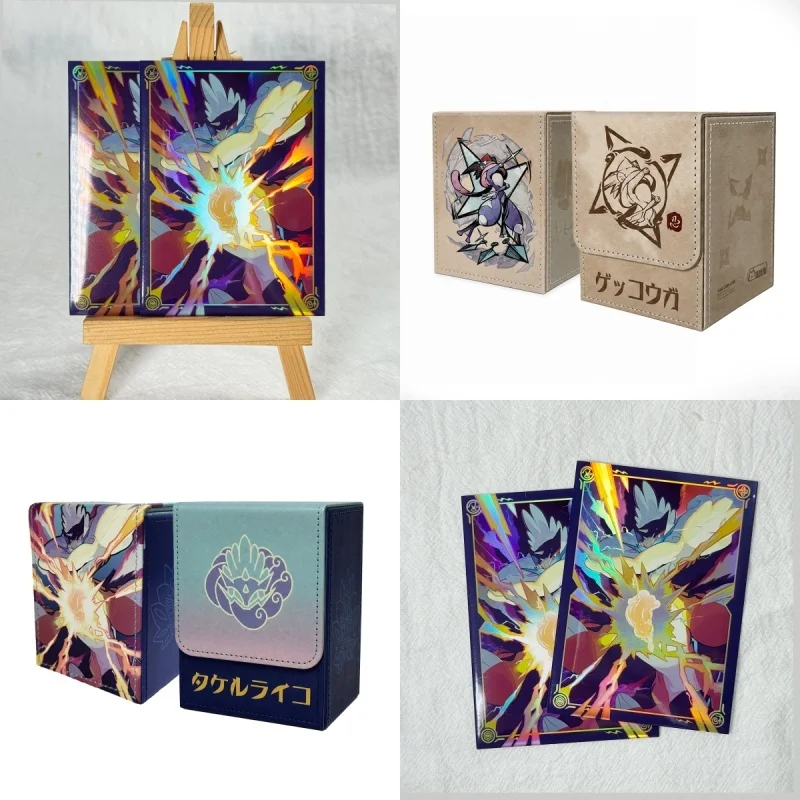 

Buchi Tang Ptcg Card Box Greninja Pkm Trading Card Storage Leather Magnetic Deck Box For Collectible Trading Card Collectors