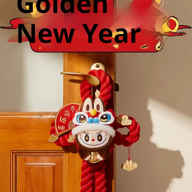 Popmart Golden Snake Lunar New Year Series Labubu Door Hanging New Year Decoration Peripheral Hanging Good Luck Atmosphere Gift