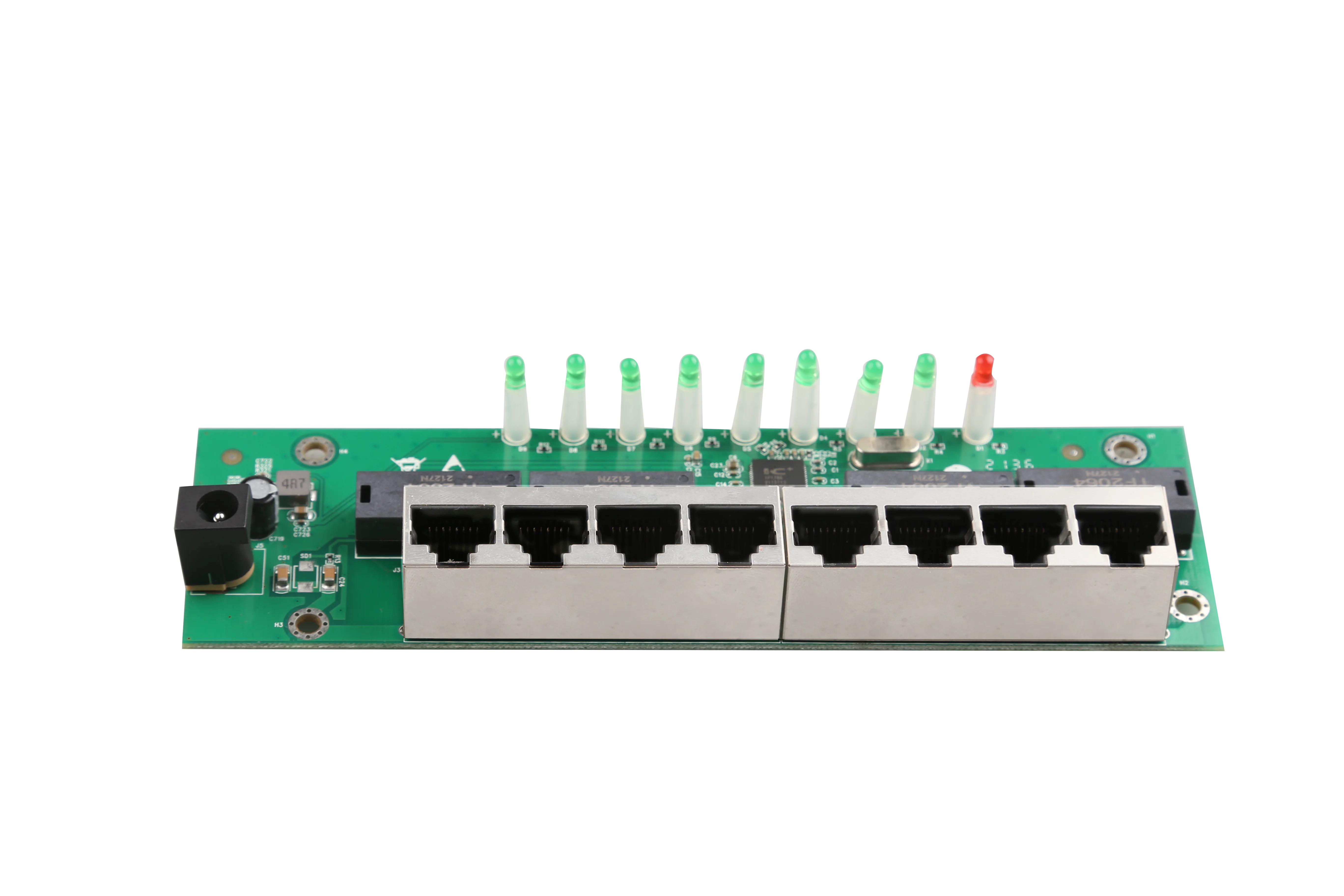 Switch incorporado de 8 portas 100M para switch Ethernet não gerenciado da caixa ELV