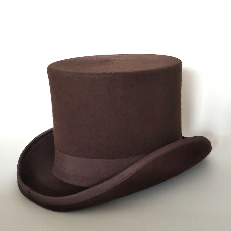100% Wool Magic Top Hat & President Derby, Felt Jazz Cap & Equestrian Style, Gentleman Formal Hat Collection