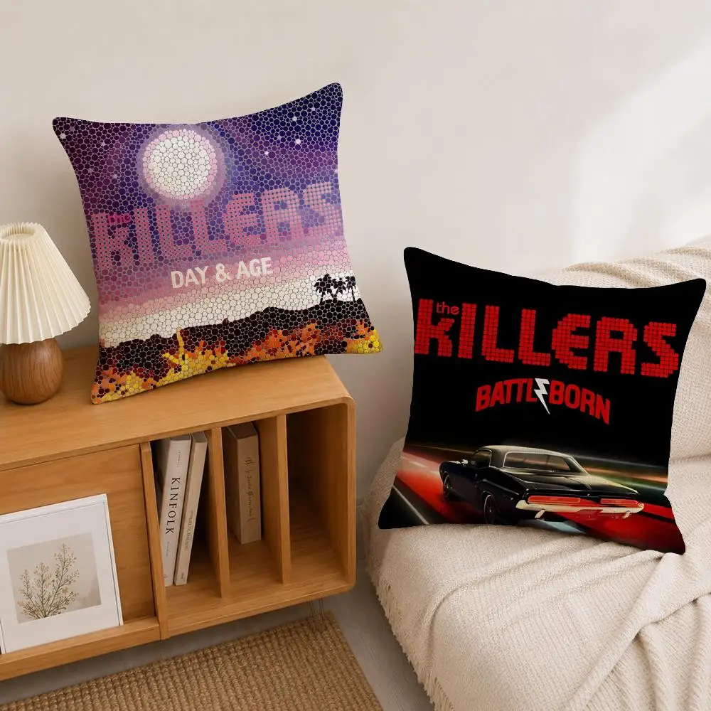 Band The Killers Cushion Cover Natural Linen Pillowcase Set, All-in-One Decor for Sofa, Bedroom & Chair
