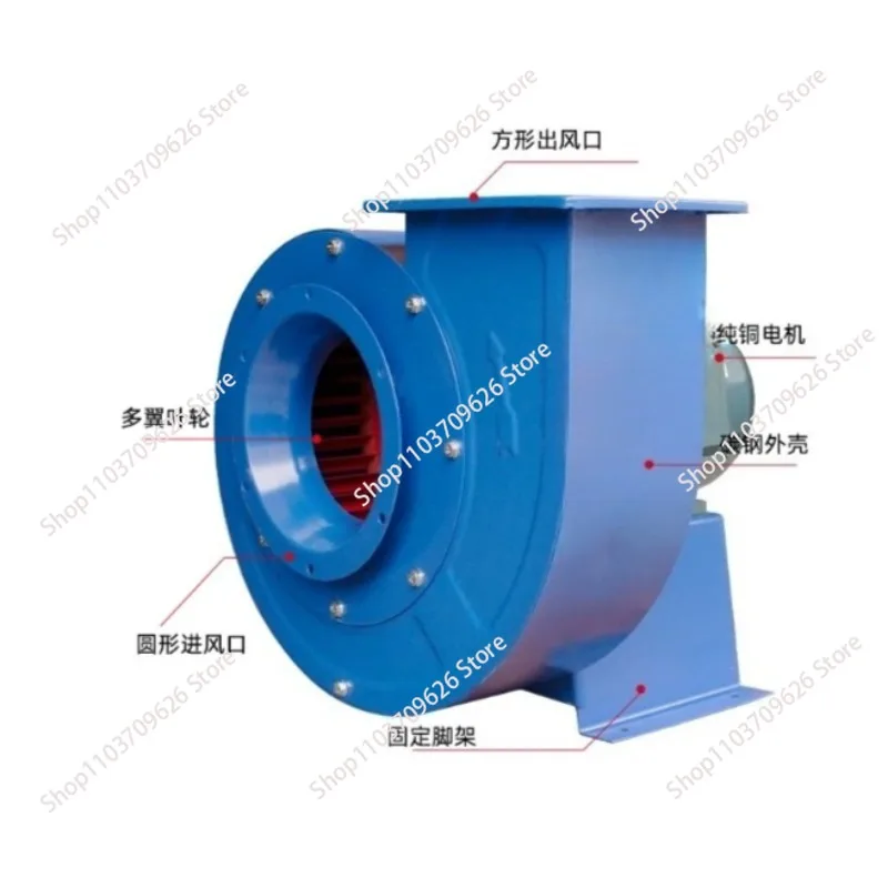 for CF centrifugal fan, kitchen-specific silent range hood, 220V industrial dust removal and ventilation fan