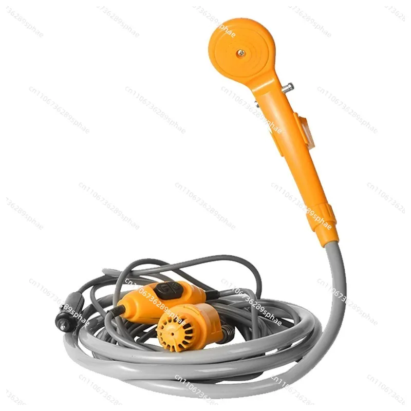 

Hot Selling 12V Camping Shower Outdoor Portable Beach Traveling Hiking Shower Head Bathing with Waterproof Switch