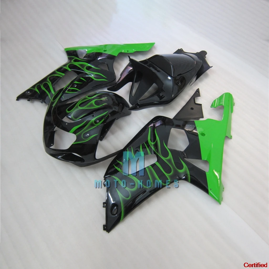 

Восстановление высококачественного комплекта обтекателей для K1 SUZUKI GSXR600 01 02 03 GSX-R750 2001 2002 2003 100% подходит для восстановления кузова Green Flames