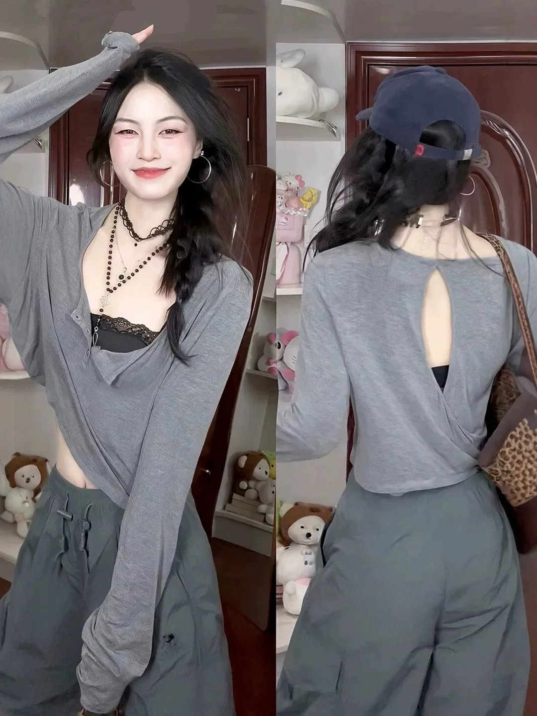 Loose Short Sleeveless T-Shirt Women Early Autumn New Thin Open Button V-neck Korean Style Breathable Casual Top Shirt